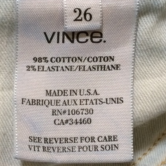 Vince Distressed Skinny Ankle Jeans Size 26 - Picture 4 of 11